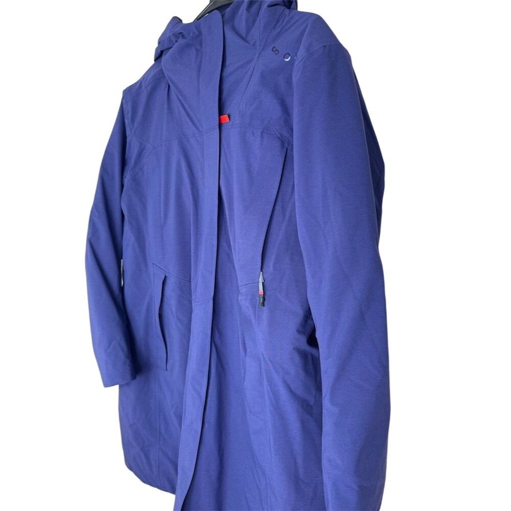 Oros Women's Puffer Ski Jacket Blue Hooded Insulated Size S Winter Cobalt Blue - Picture 3 of 9